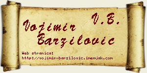 Vojimir Barzilović vizit kartica